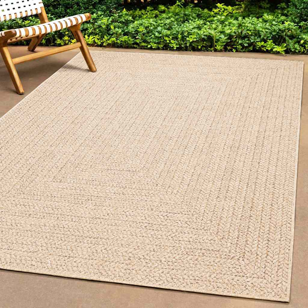 Tapis ZIZUR Beige 60x110 cm Effet jute Intérieur et extérieur