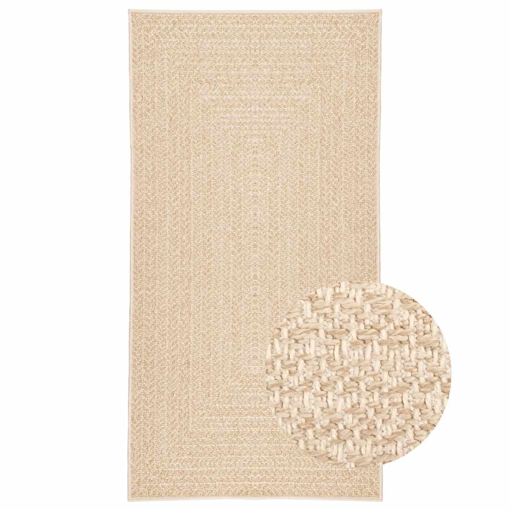 Tapis ZIZUR Beige 60x110 cm Effet jute Intérieur et extérieur