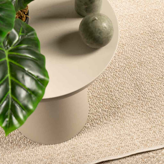 Teppich ZIZUR Beige 80x250 cm Jute-Optik Indoor und Outdoor