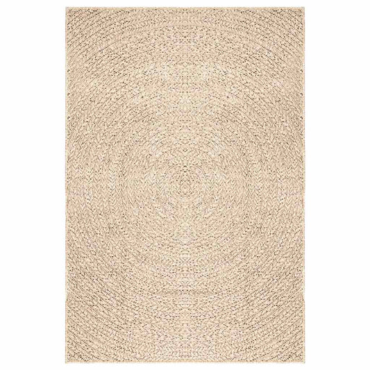 Teppich ZIZUR Beige 140x200 cm Jute-Optik Indoor und Outdoor
