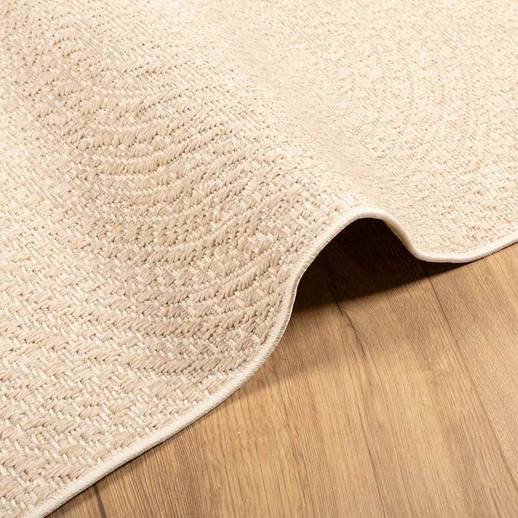 ZIZUR Beige Rug 200x200 cm Jute Look Indoor and Outdoor