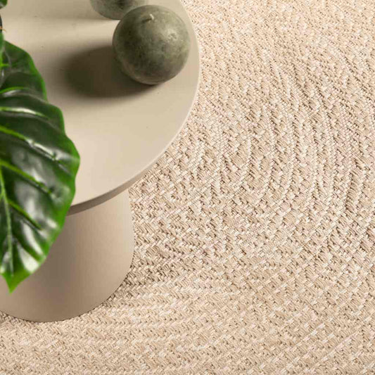 Teppich ZIZUR Beige 200x290 cm Jute-Optik Indoor und Outdoor