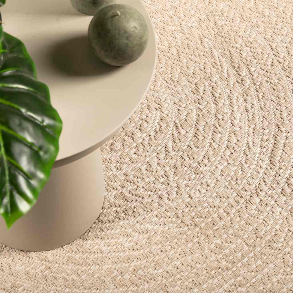 Tapis ZIZUR Beige Ø 120 cm Aspect jute Intérieur et extérieur
