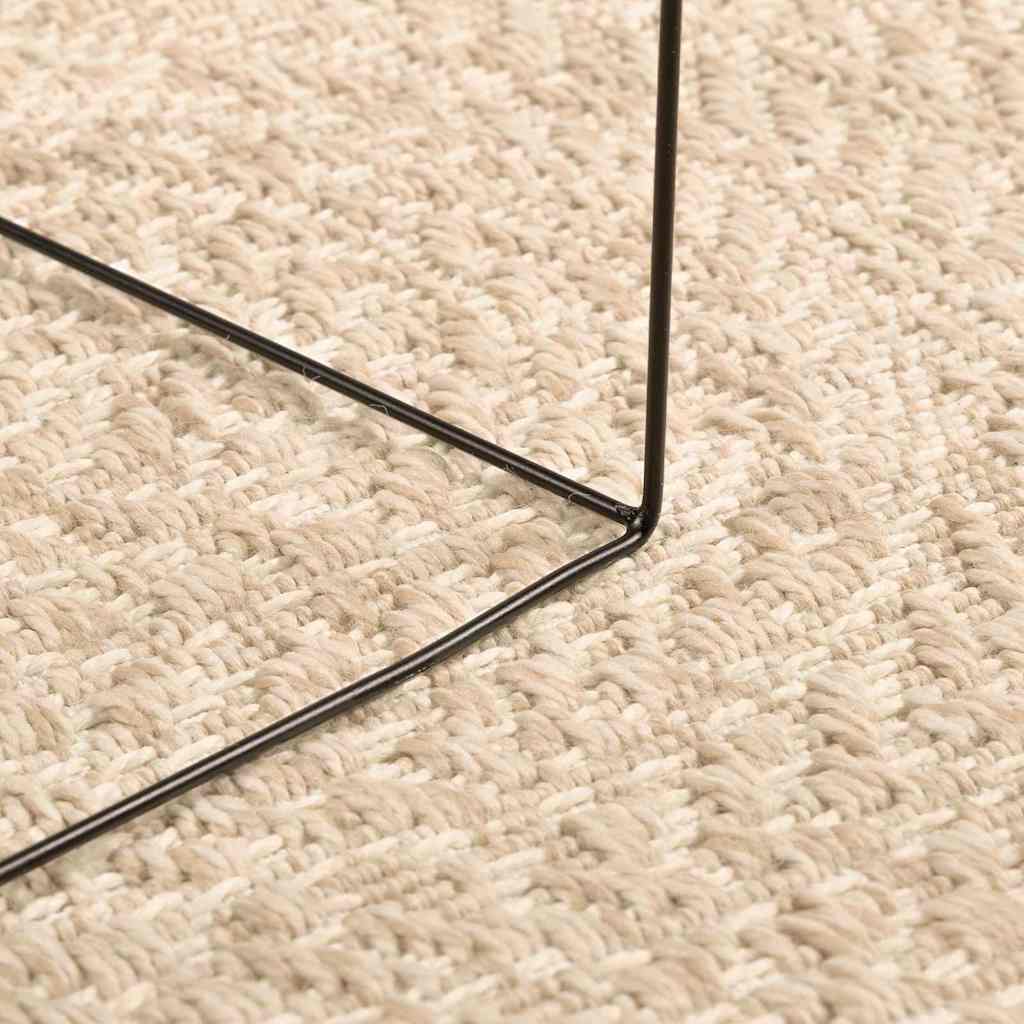 Tapis ZIZUR Beige Ø 120 cm Aspect jute Intérieur et extérieur