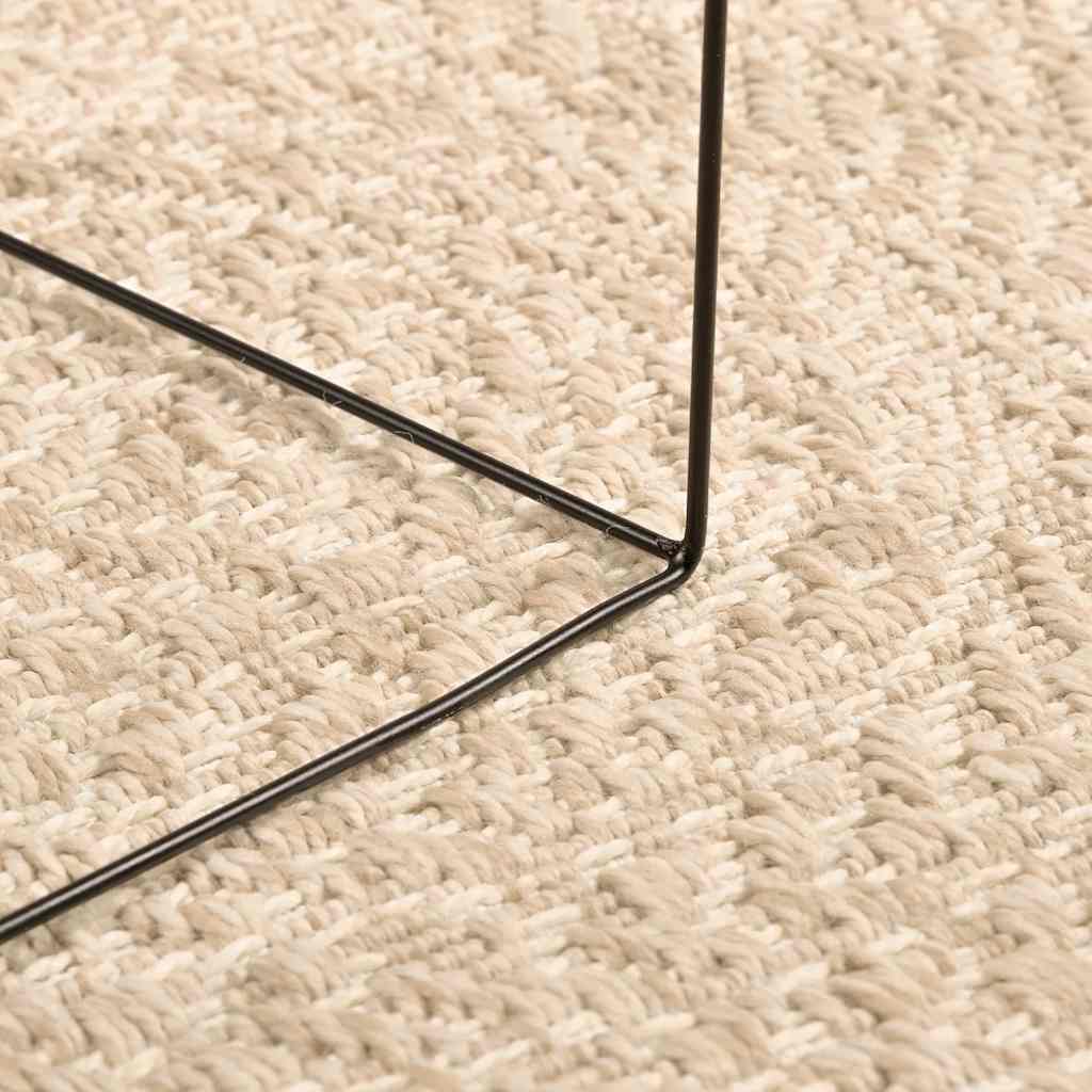 Rug ZIZUR Beige Ø 160 cm Jute-look Indoor and Outdoor