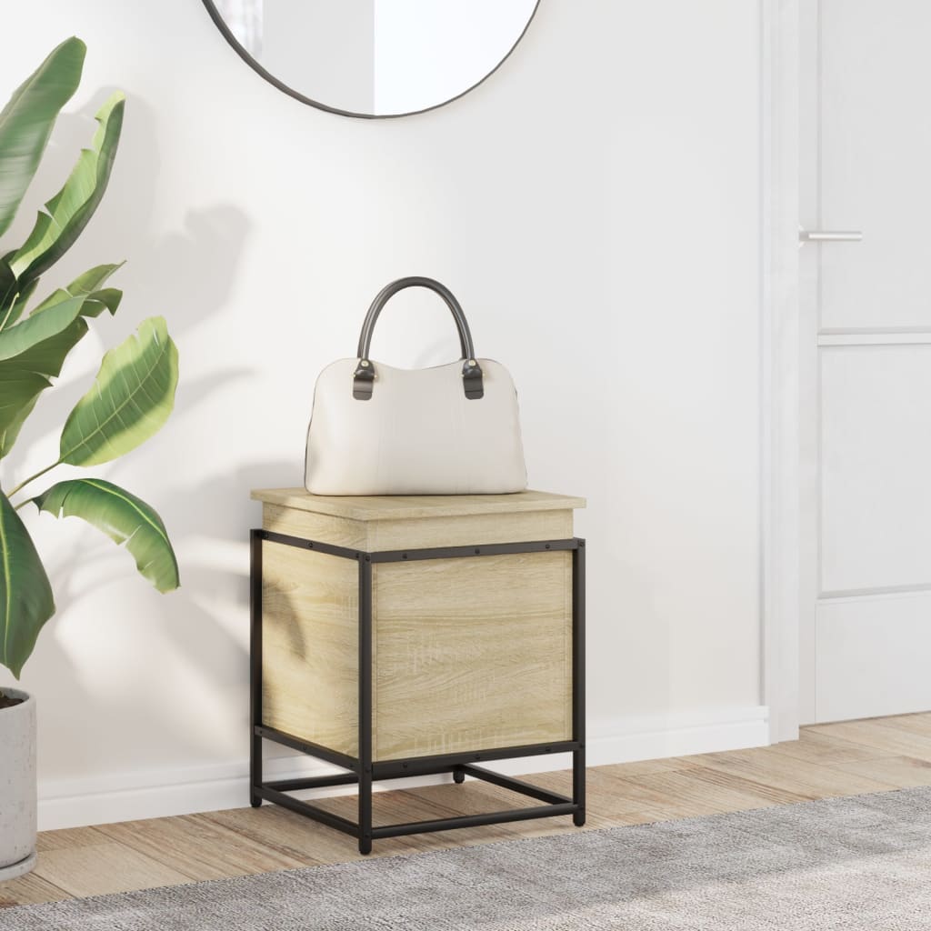 Storage box with lid Sonoma 40x40x51.5 cm Wood-based material