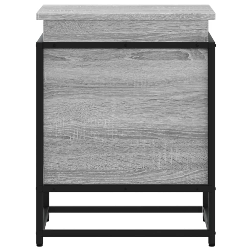 Boîte de rangement avec couvercle Gris Sonoma 40x40x51,5 cm