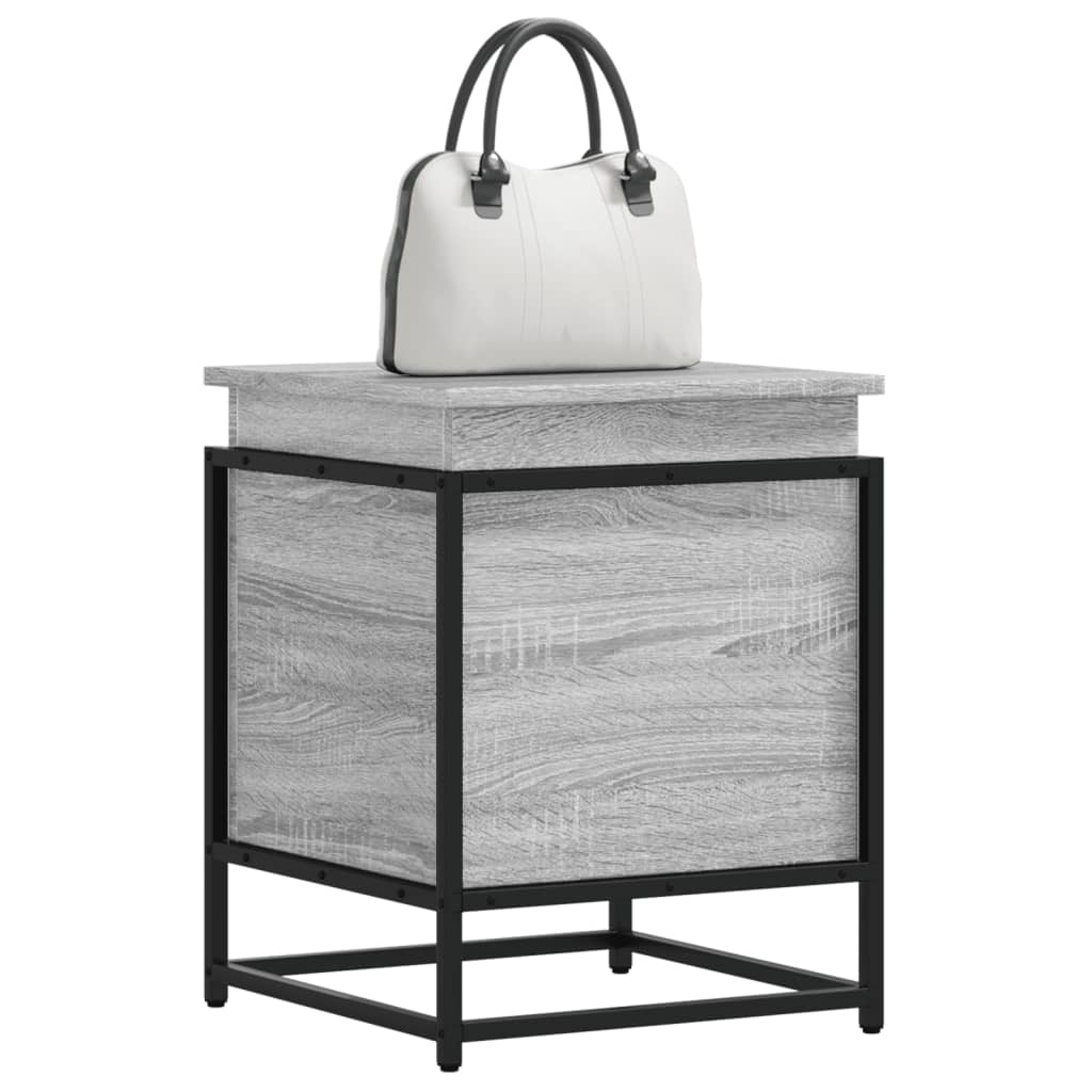 Boîte de rangement avec couvercle Gris Sonoma 40x40x51,5 cm