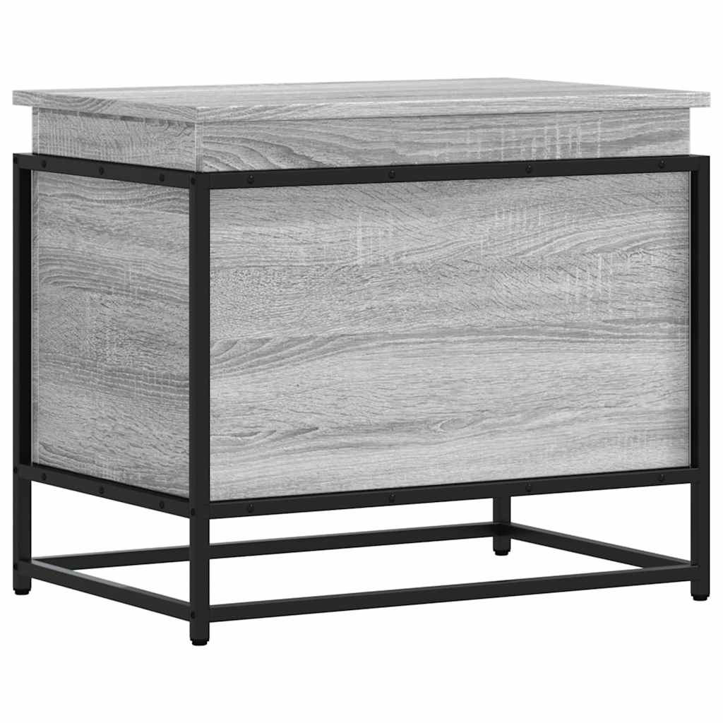 Boîte de rangement avec couvercle Gris Sonoma 60x40x51,5 cm