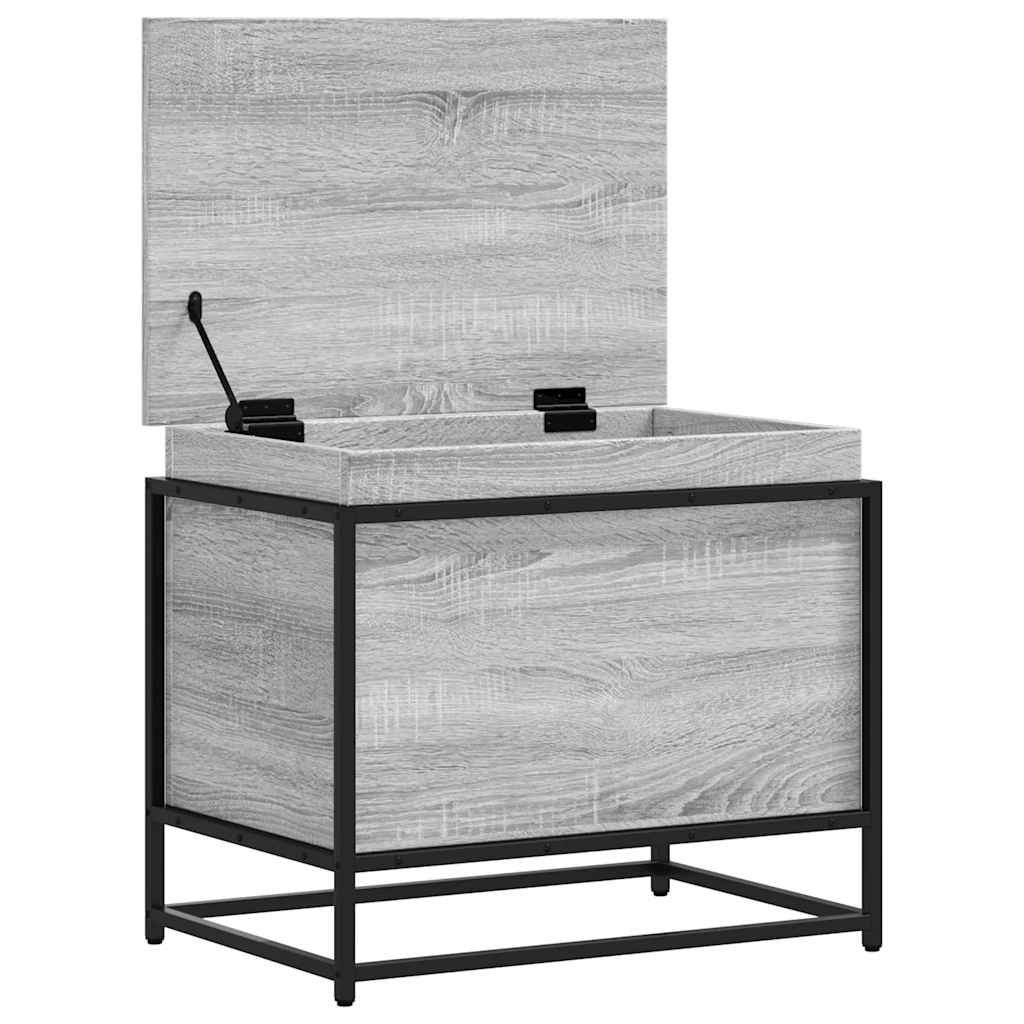 Boîte de rangement avec couvercle Gris Sonoma 60x40x51,5 cm