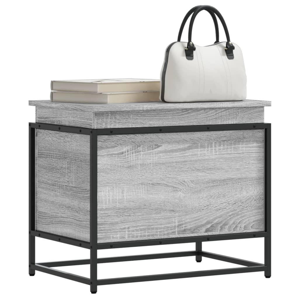 Boîte de rangement avec couvercle Gris Sonoma 60x40x51,5 cm