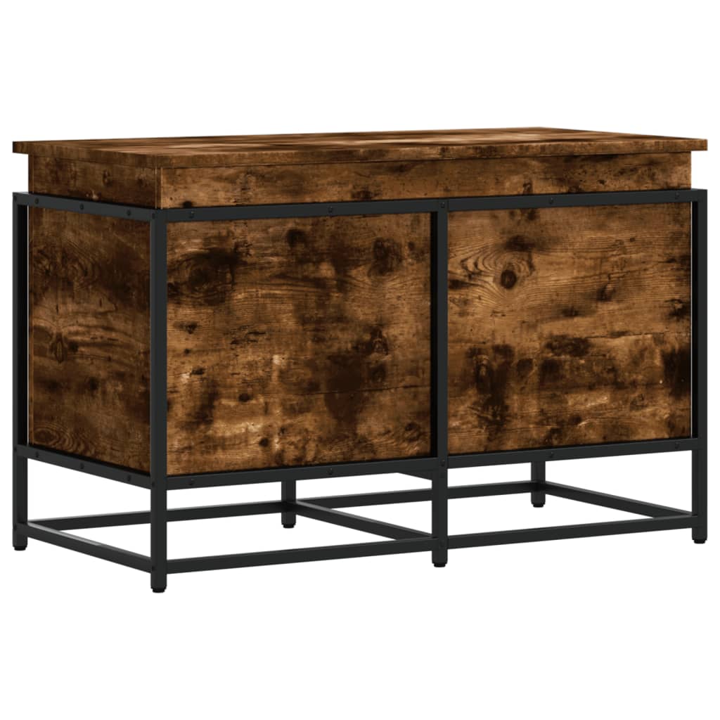Storage box with lid Smoked Oak 80x40x51.5 cm