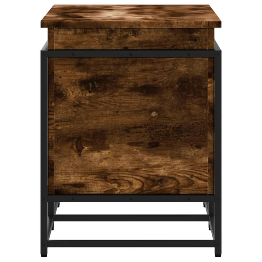 Storage box with lid Smoked Oak 80x40x51.5 cm