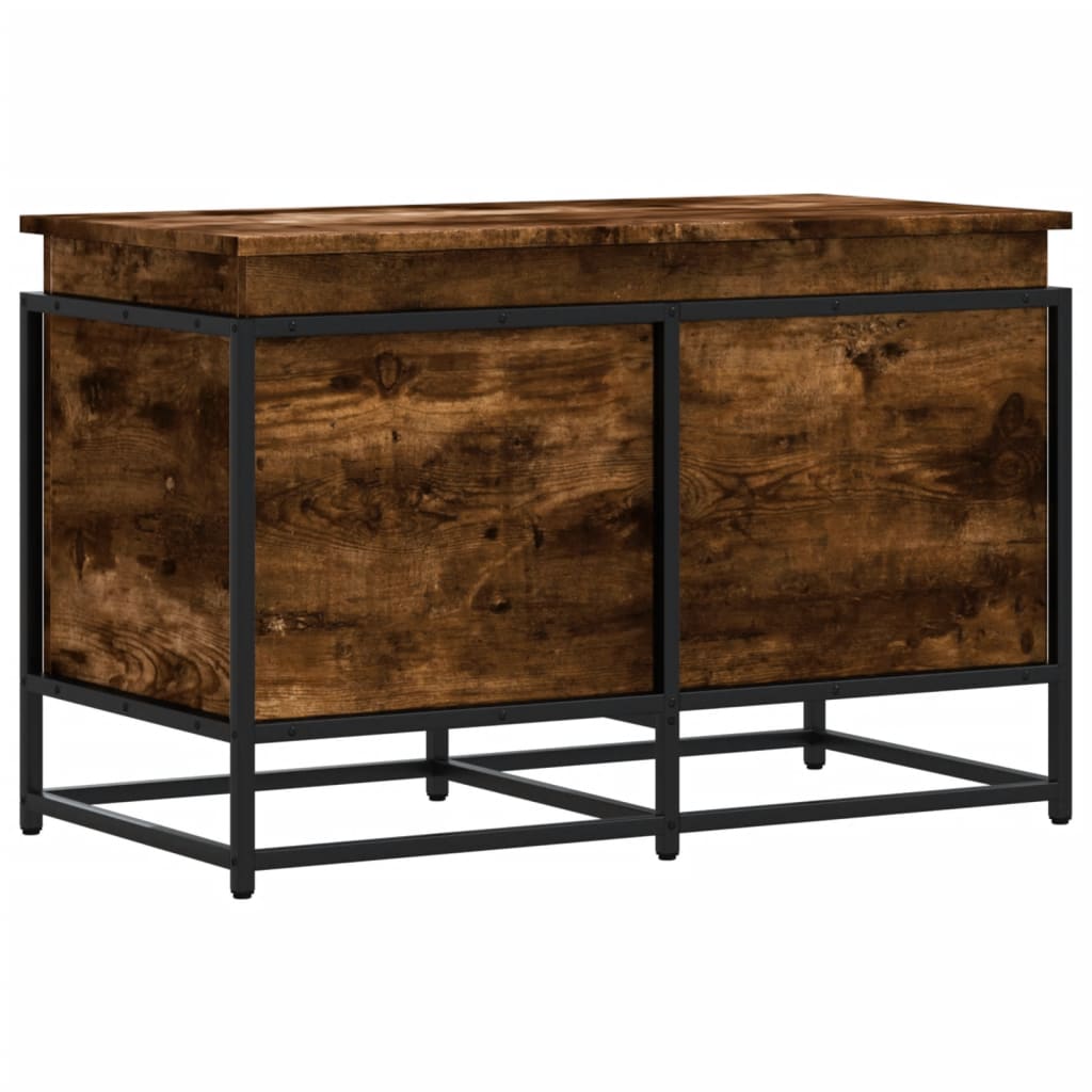 Storage box with lid Smoked Oak 80x40x51.5 cm