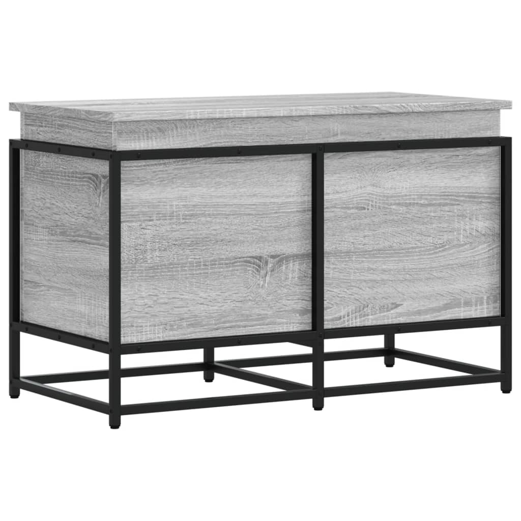 Boîte de rangement avec couvercle Gris Sonoma 80x40x51,5 cm