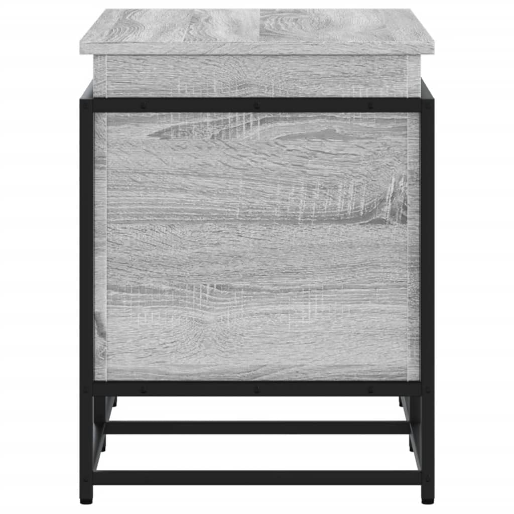 Boîte de rangement avec couvercle Gris Sonoma 80x40x51,5 cm