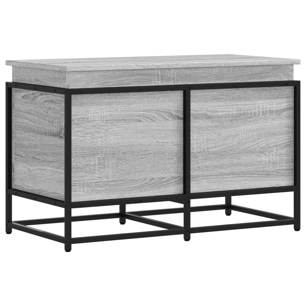Boîte de rangement avec couvercle Gris Sonoma 80x40x51,5 cm