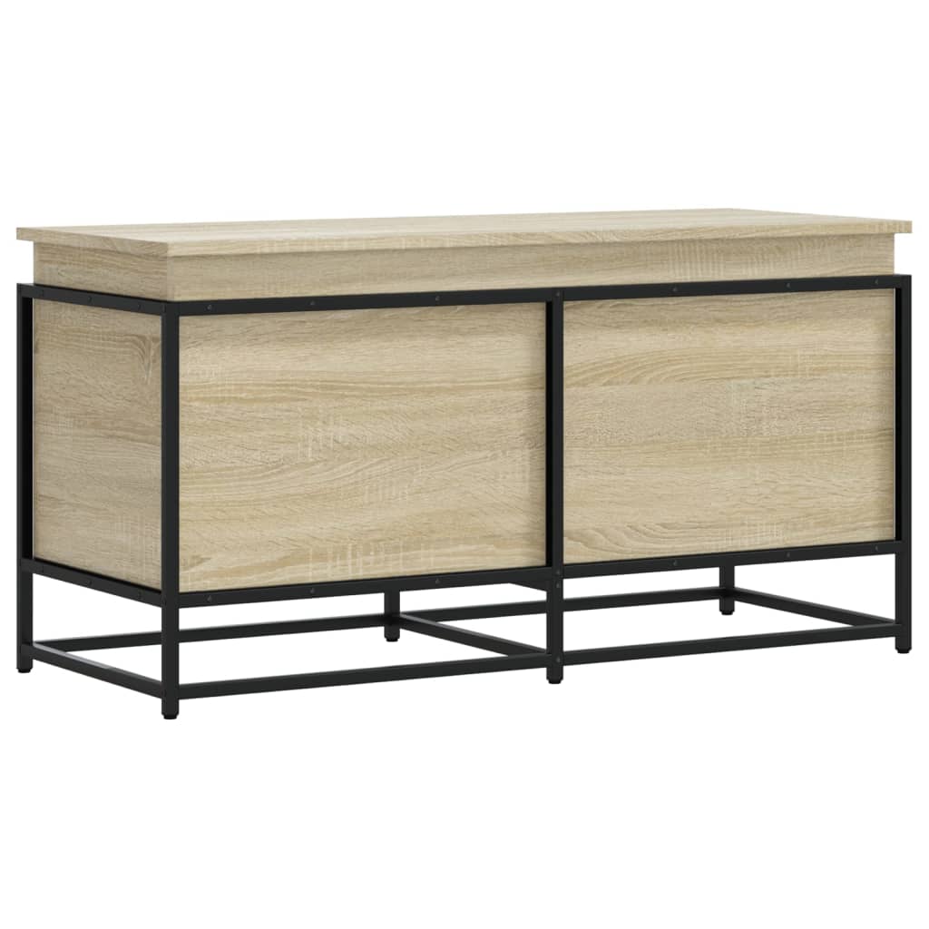 Storage Box with Lid Sonoma 100x40x51.5 cm Engineered Wood