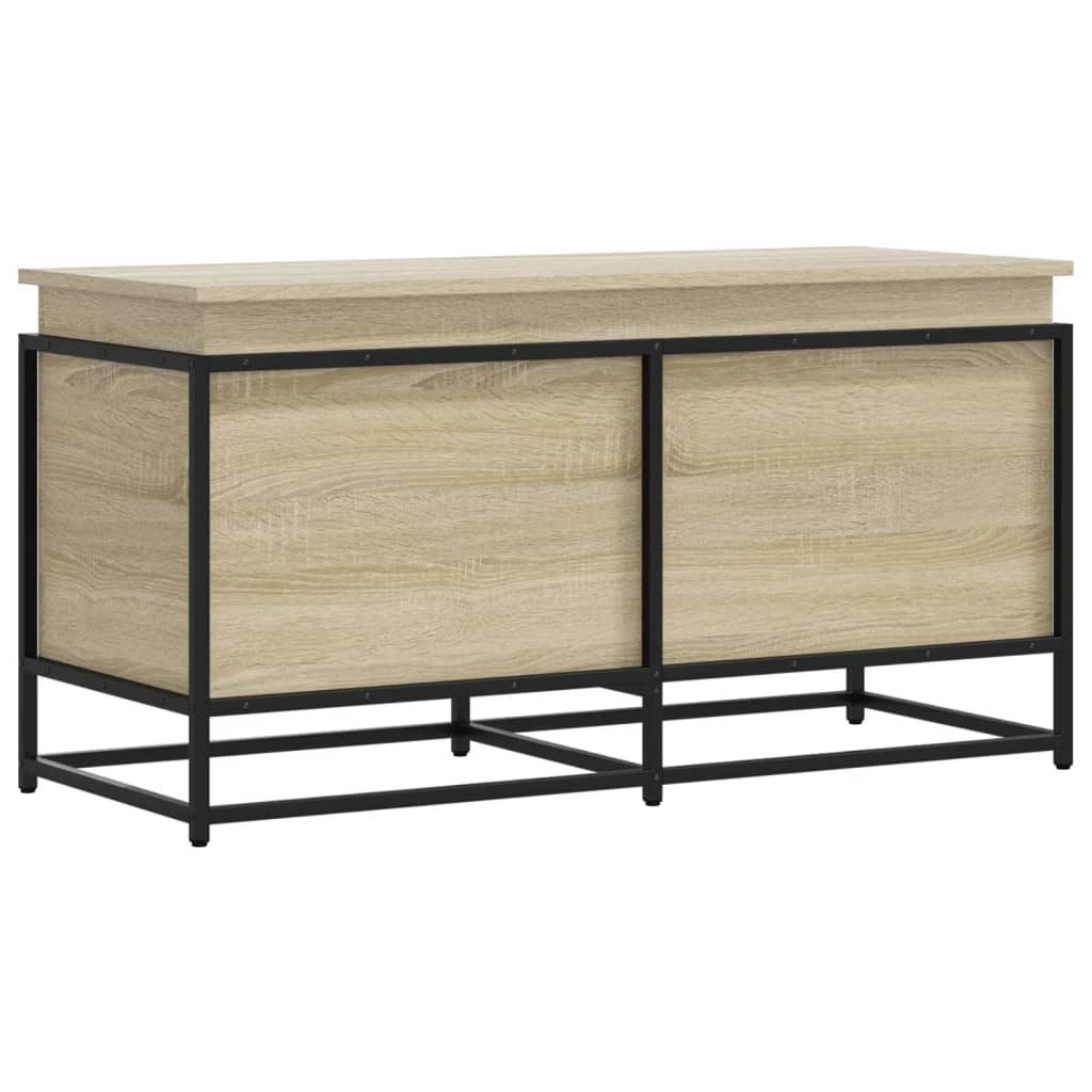 Storage Box with Lid Sonoma 100x40x51.5 cm Engineered Wood