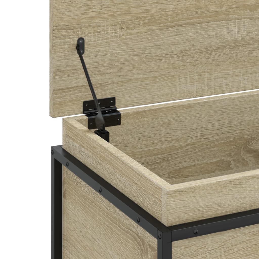 Storage Box with Lid Sonoma 100x40x51.5 cm Engineered Wood
