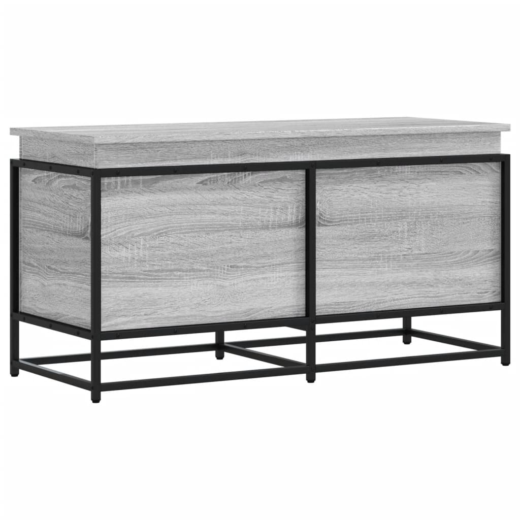 Boîte de rangement avec couvercle Gris Sonoma 100x40x51,5 cm