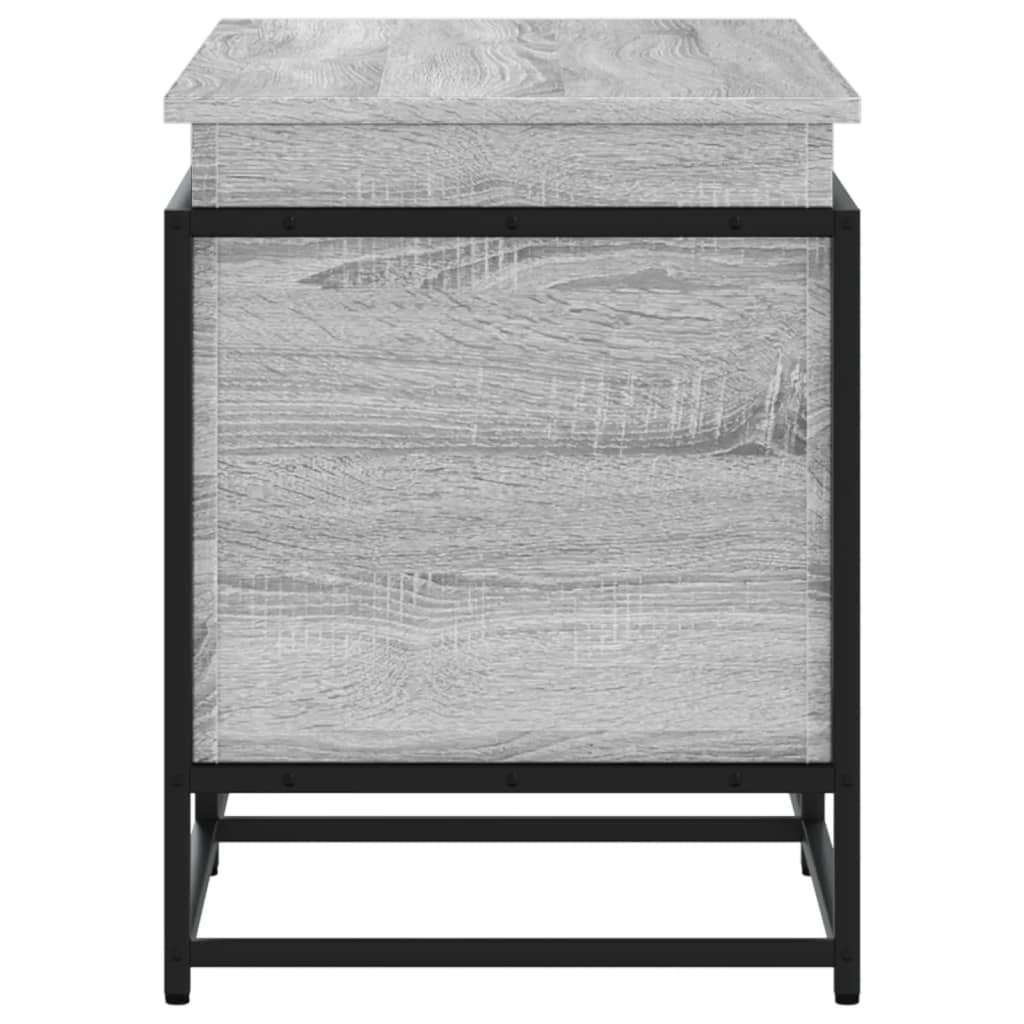 Boîte de rangement avec couvercle Gris Sonoma 100x40x51,5 cm