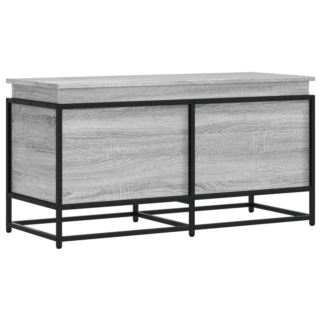 Boîte de rangement avec couvercle Gris Sonoma 100x40x51,5 cm