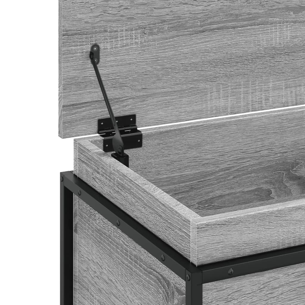 Boîte de rangement avec couvercle Gris Sonoma 100x40x51,5 cm