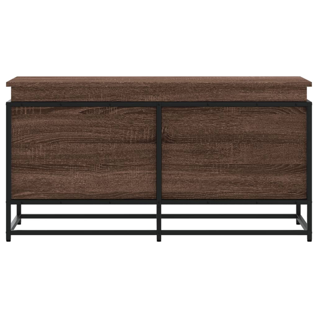 Boîte de rangement avec couvercle aspect chêne 100x40x51,5 cm
