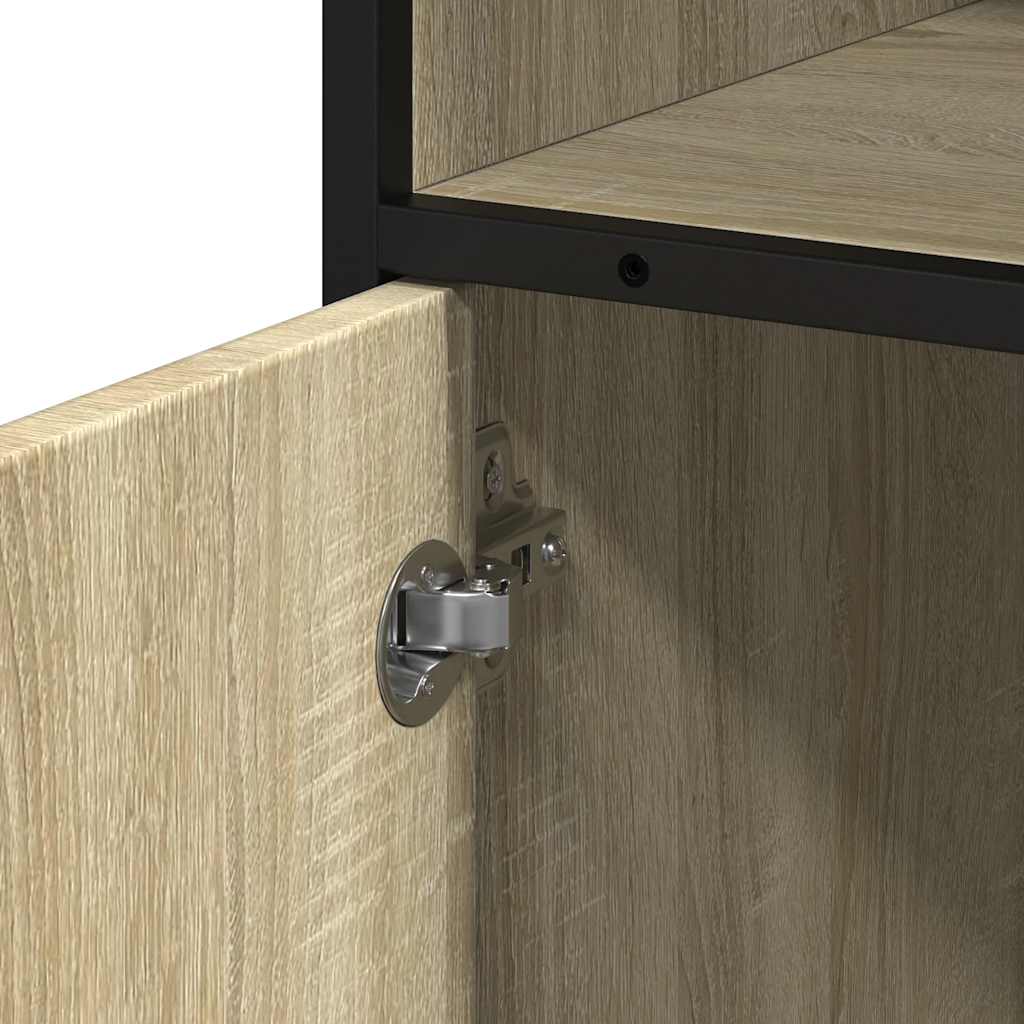 Badezimmerschrank Sonoma-Eiche 35x37,5x100 cm Holzwerkstoff