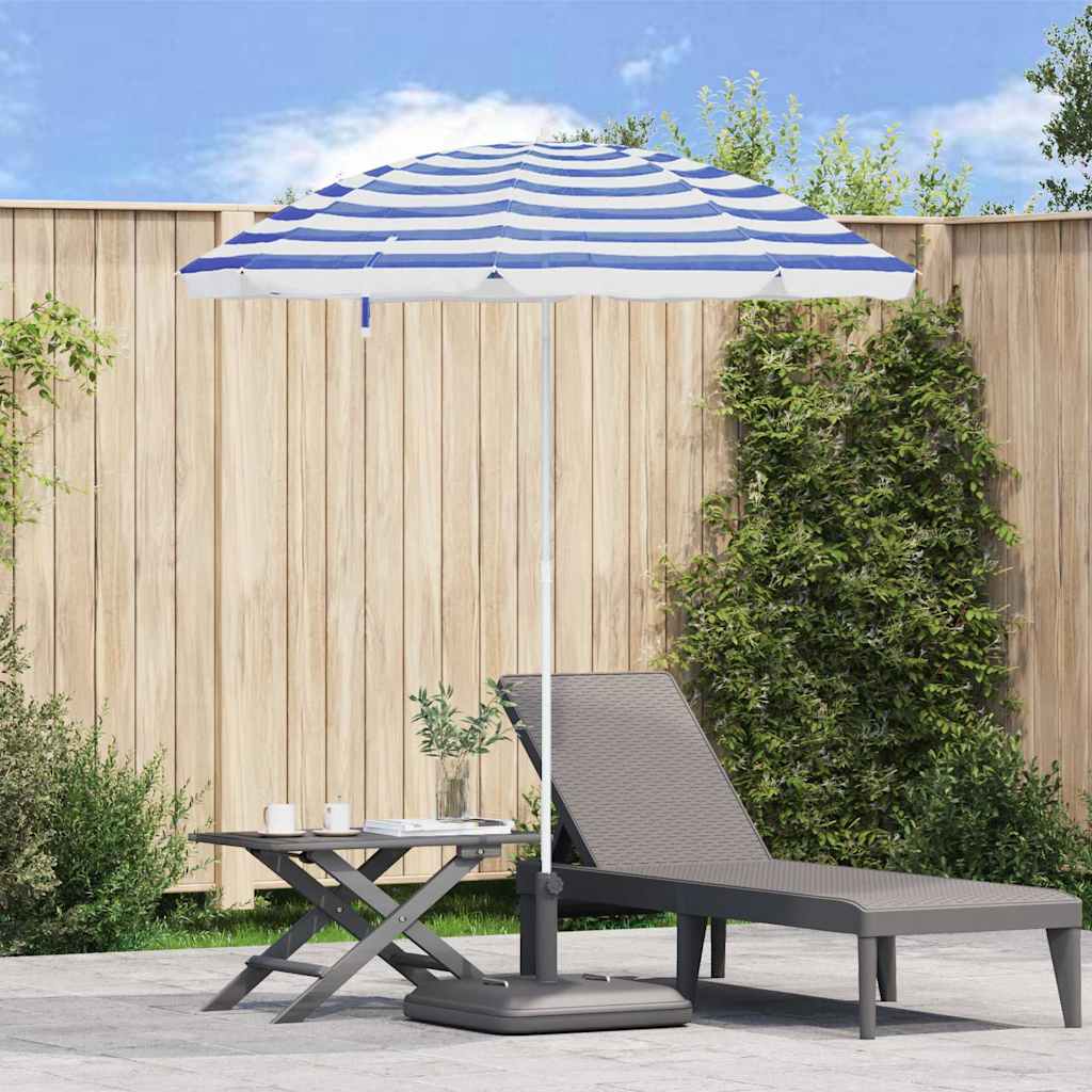 Sonnenschirm Blau und Weiß 161 x 161 x 193 cm Polyester