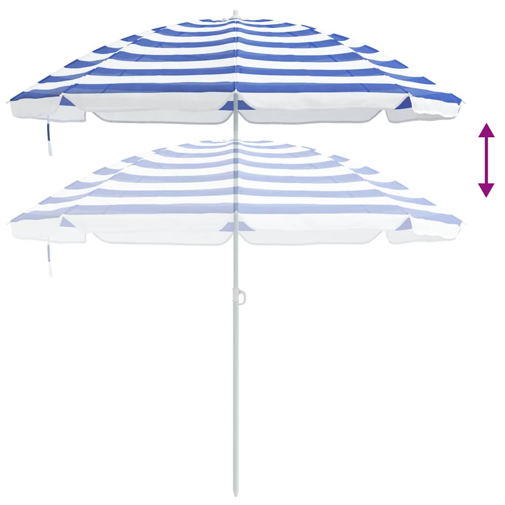 Sonnenschirm Blau und Weiß 161 x 161 x 193 cm Polyester
