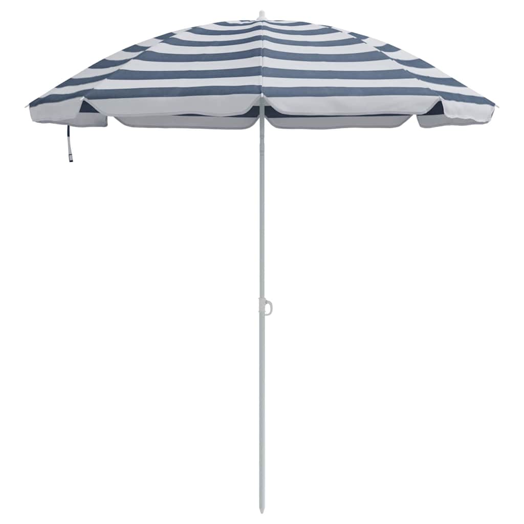 Strandparasol Blau und Weiß 206 x 206 x 212 cm