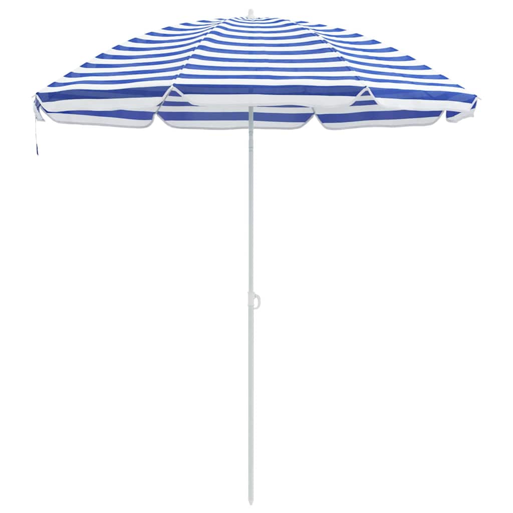 Strandparasol Blau und Weiß 263 x 263 x 272 cm
