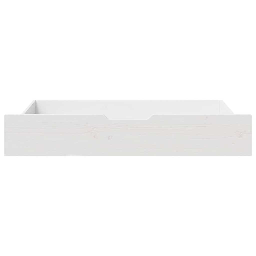 Under-bed drawers 2 pcs. White 95x55x17 cm Solid pine