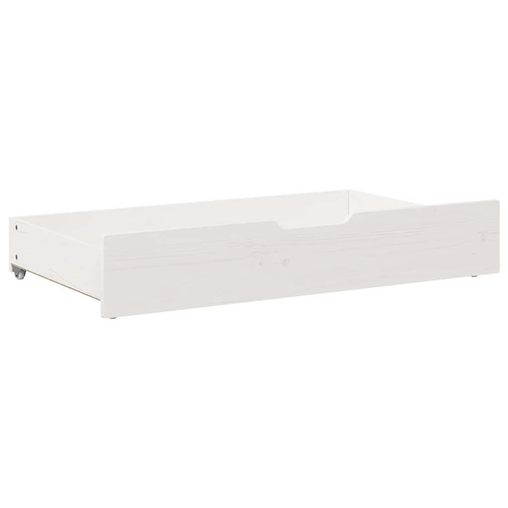 Under-bed drawers 2 pcs. White 95x55x17 cm Solid pine