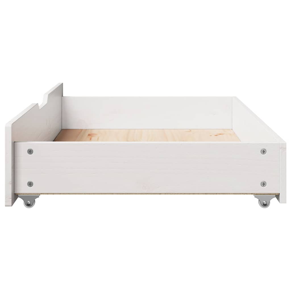 Under-bed drawers 2 pcs. White 95x55x17 cm Solid pine