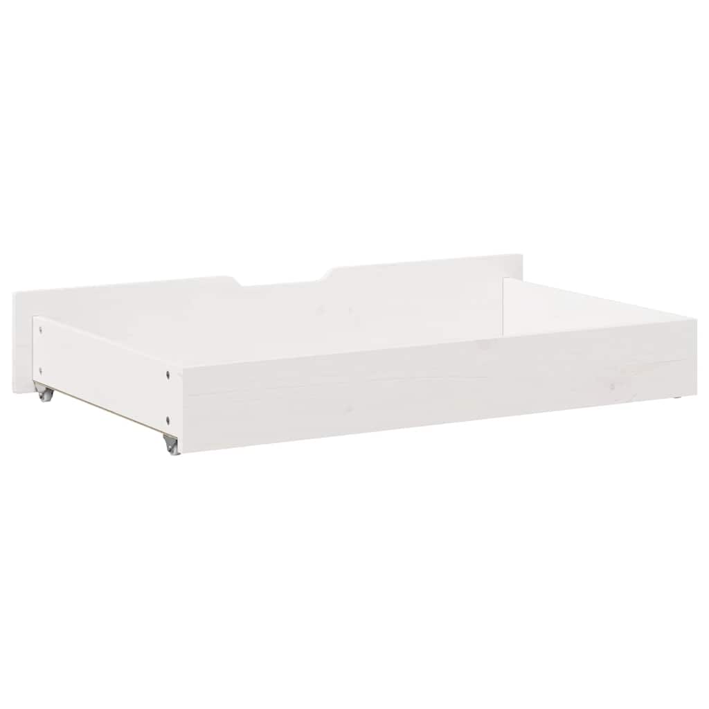 Under-bed drawers 2 pcs. White 95x55x17 cm Solid pine