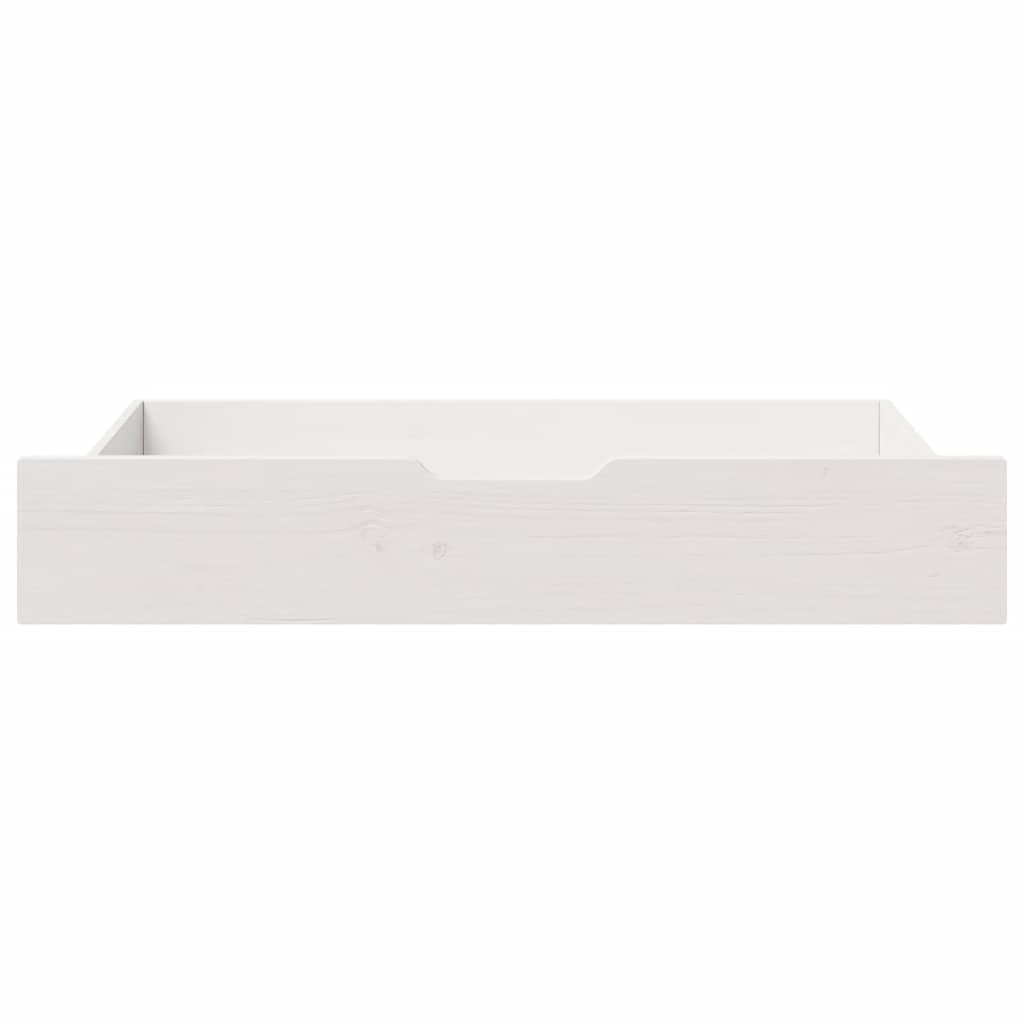 Under-bed drawers 2 pcs. White 90x55x17 cm Solid pine
