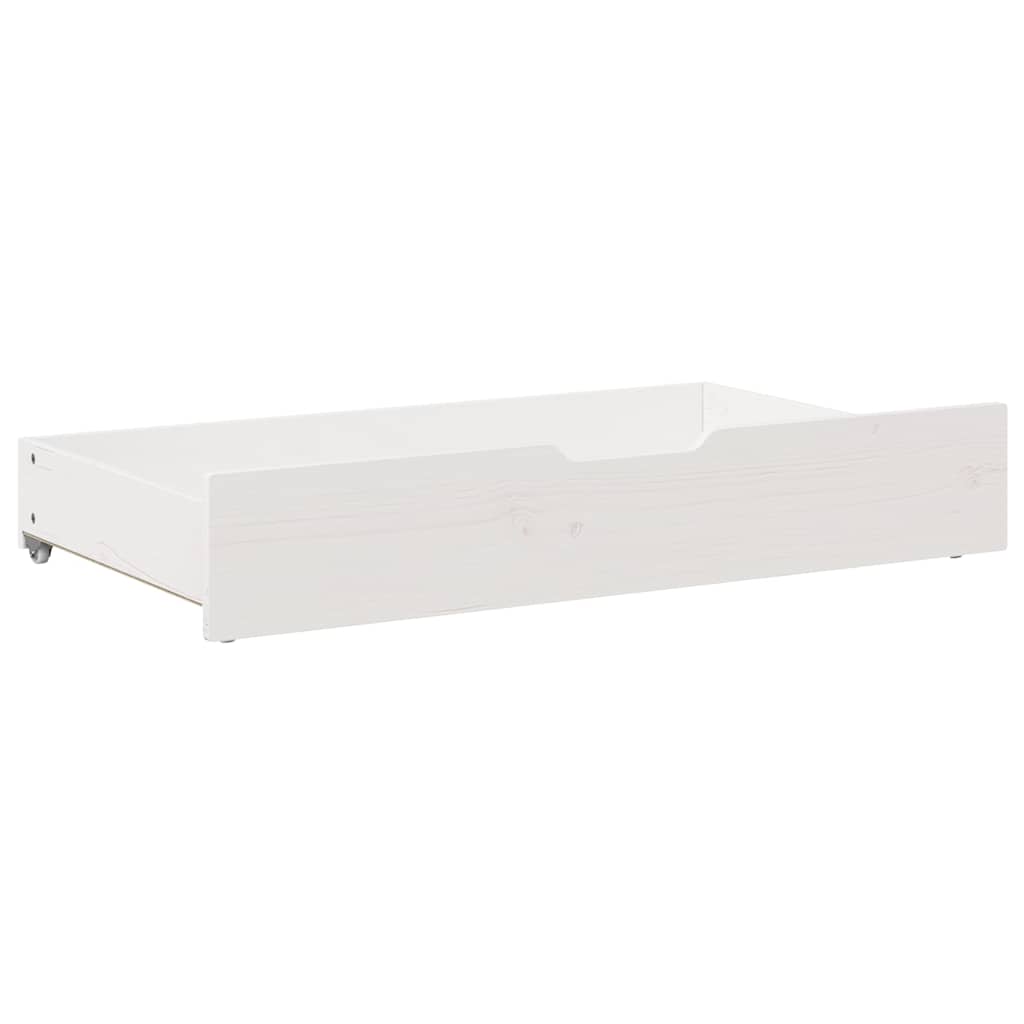 Under-bed drawers 2 pcs. White 90x55x17 cm Solid pine