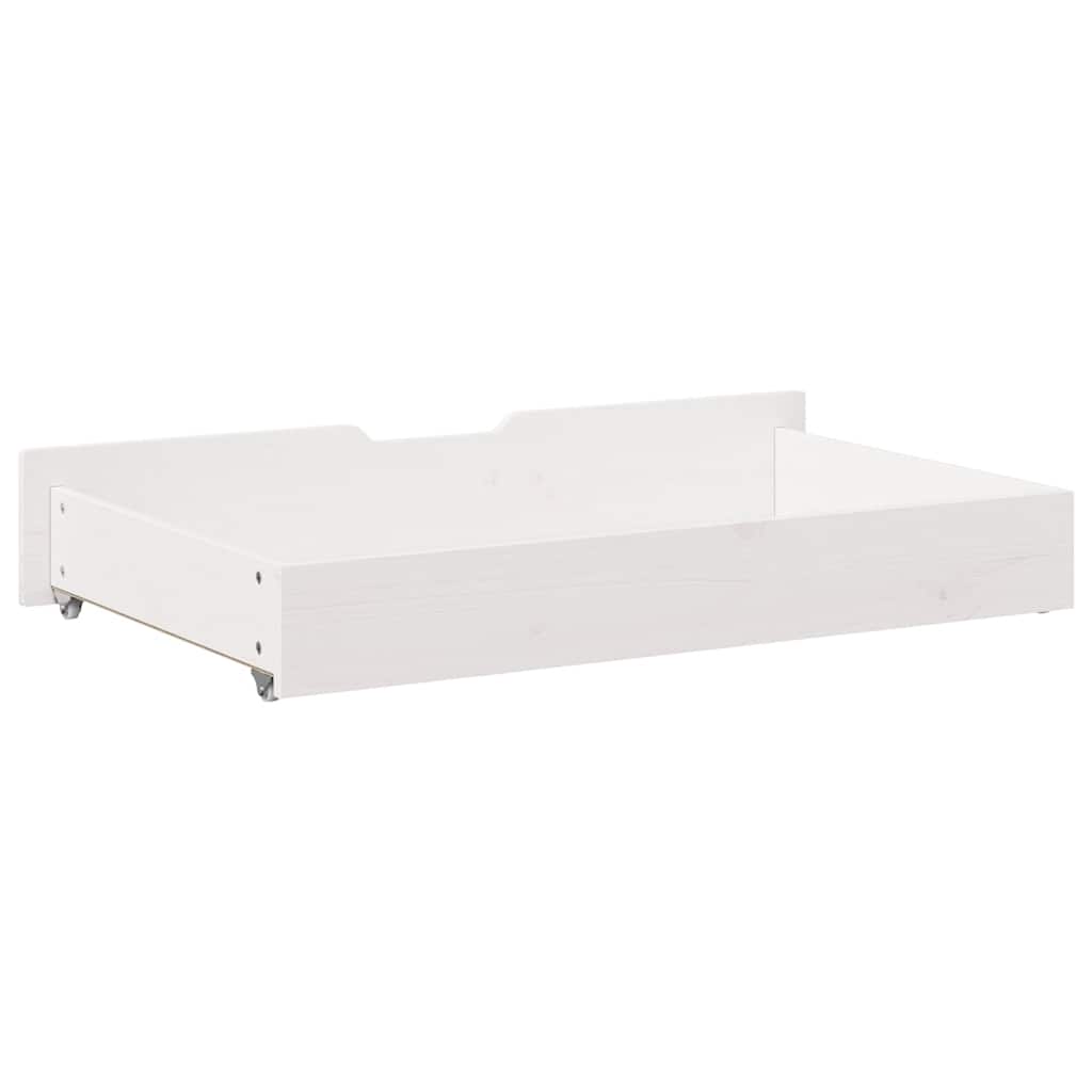 Under-bed drawers 2 pcs. White 90x55x17 cm Solid pine