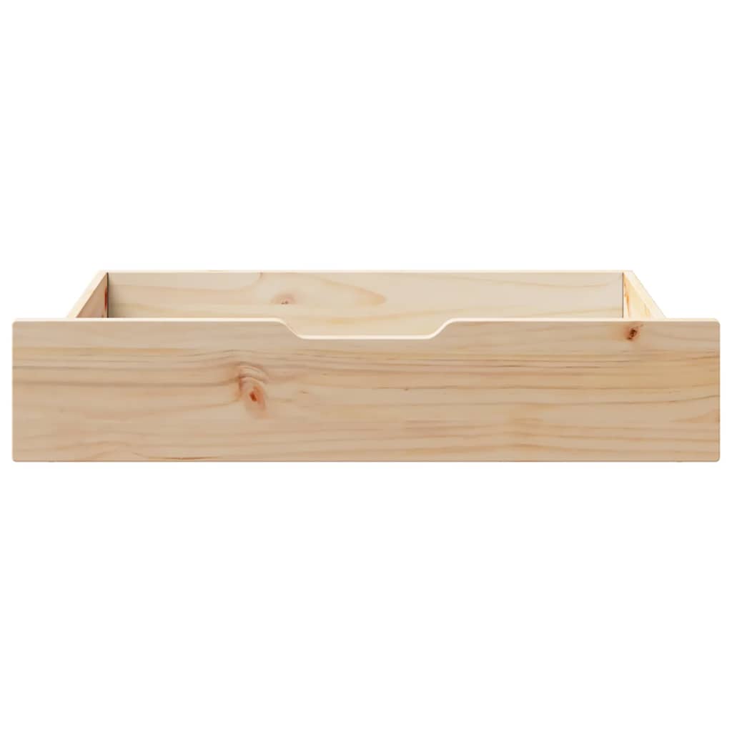 Tiroirs de lit avec roulettes 2 pcs 80x55x17 cm Pin massif