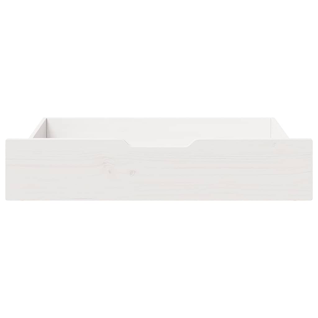 Bed Drawers 2 pcs. White 80x55x17 cm Solid Pine