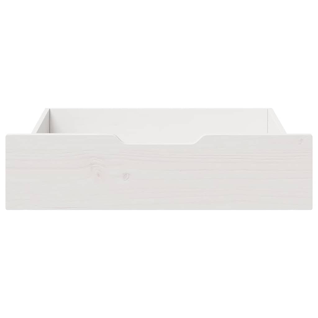 Bed Drawers 2 pcs. White 65x55x17 cm Solid Pine