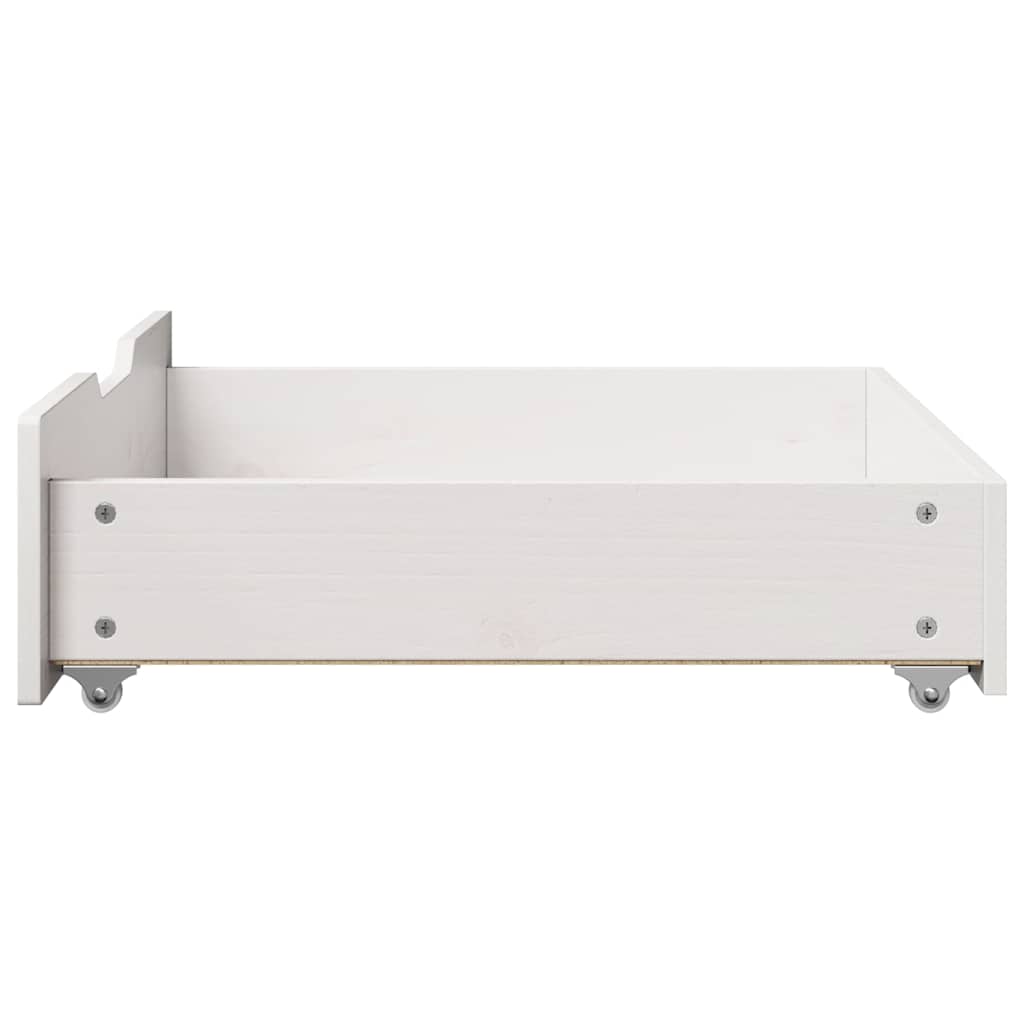 Bed Drawers 2 pcs. White 65x55x17 cm Solid Pine