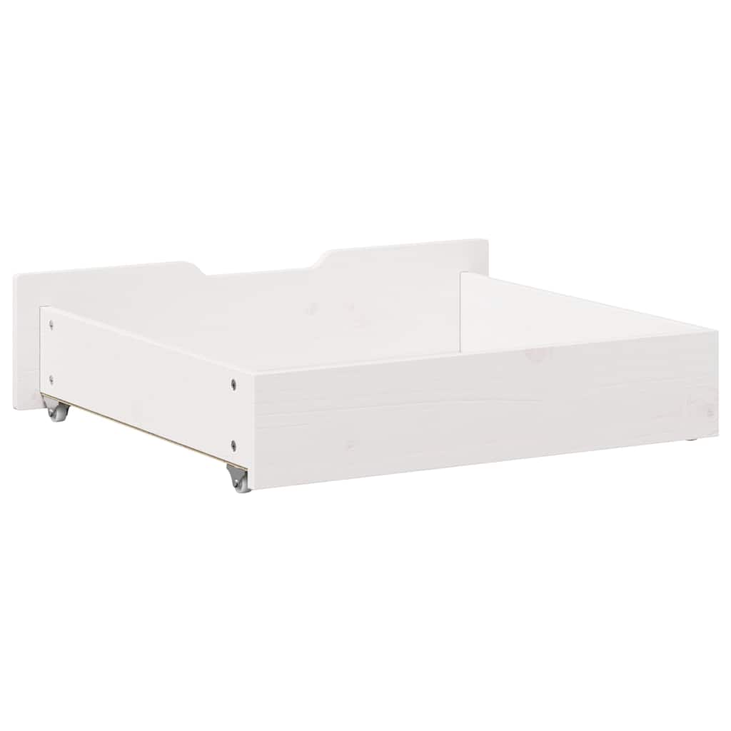 Bed Drawers 2 pcs. White 65x55x17 cm Solid Pine