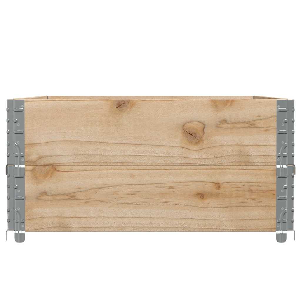 Paletten-Aufsatzrahmen 2 Stk. 120x80 cm Massivholz Kiefer