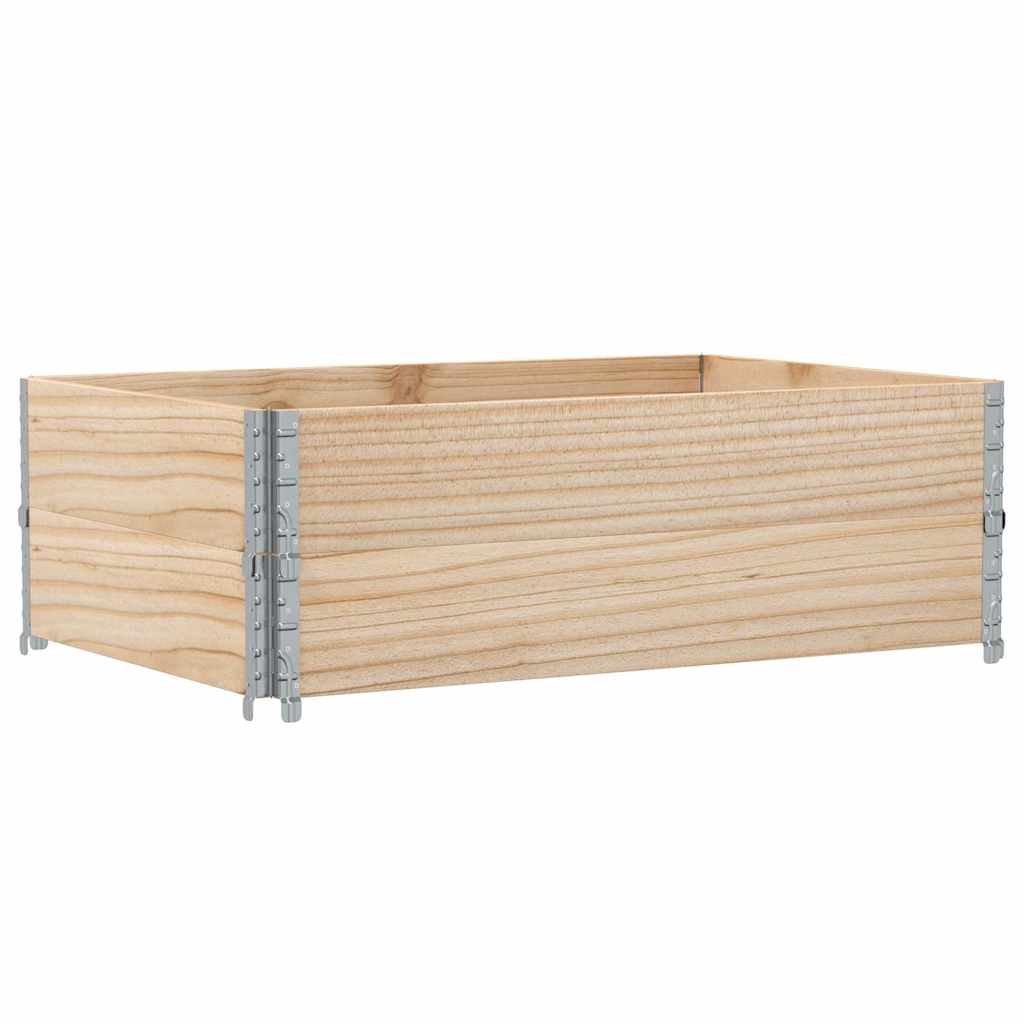 Paletten-Aufsatzrahmen 2 Stk. 120x80 cm Massivholz Kiefer
