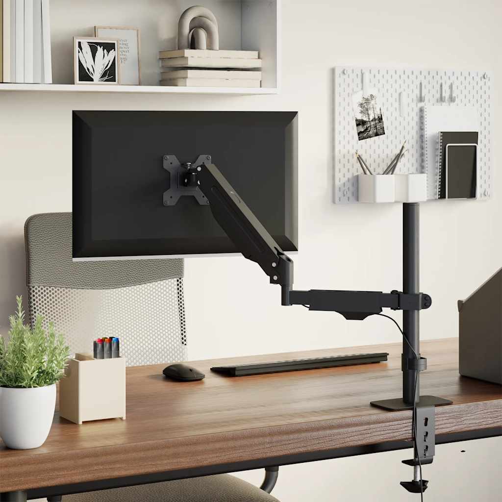 Bras de support de moniteur simple pour écran 27 pouces max, ressort à gaz 10 kg