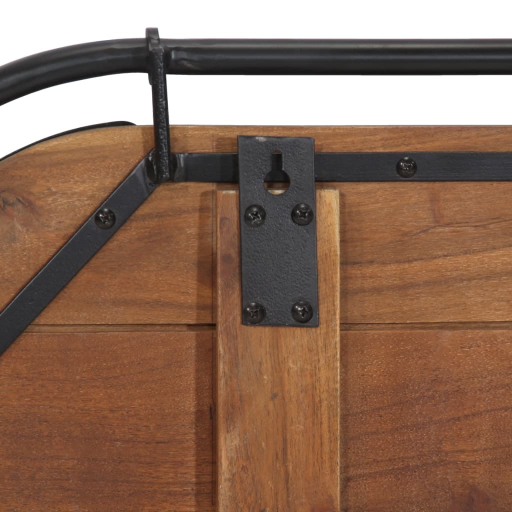 Porte-manteau mural 5 patères en bois massif recyclé